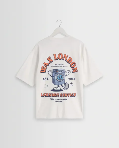 Milton - Off White Organic Cotton Laundry Graphic t-Shirt