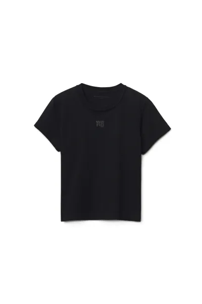 puff logo shrunken tee in cotton jersey