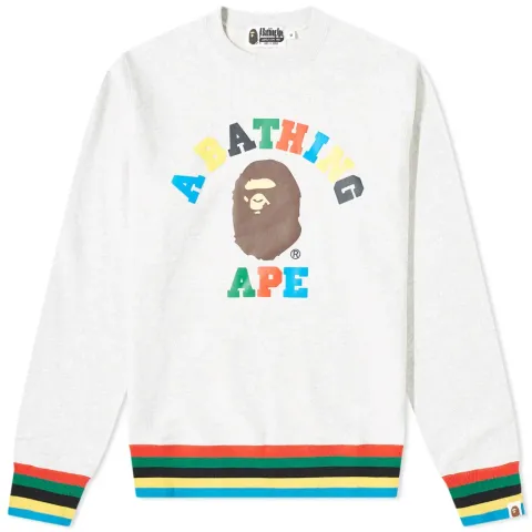 College Line Rib Crew Sweat