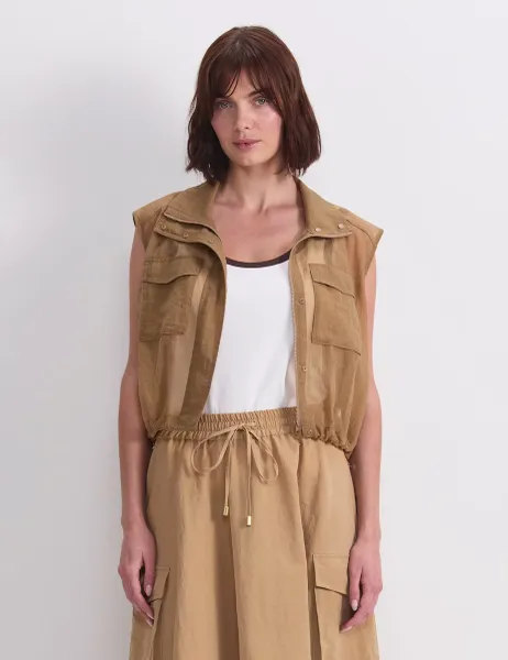 Sportscraft Sheer Utility Vest Neutral