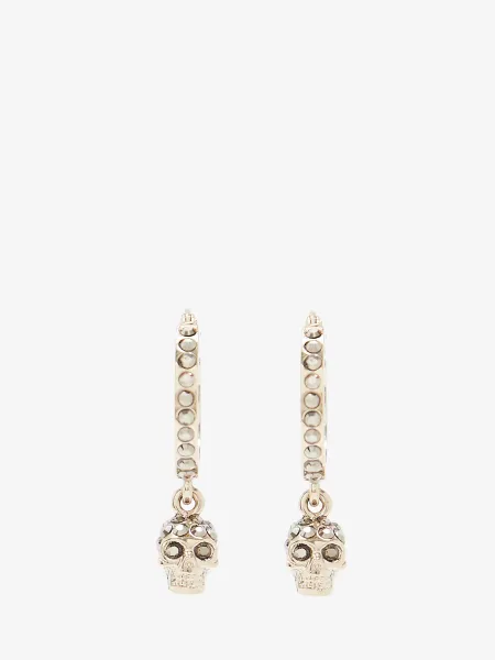 Skull Mini Creole Hoop Earrings