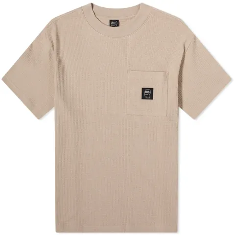 Waffle Knit Mockneck T-Shirt