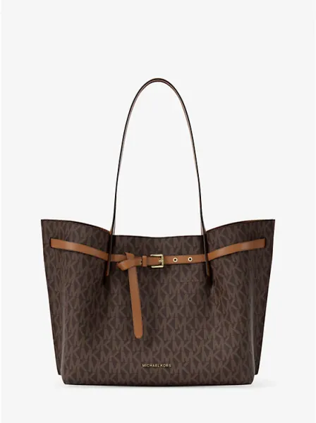 Emilia Large Signature Logo Tote Bag