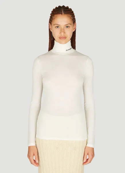 High Neck Long Sleeve Knit Top
