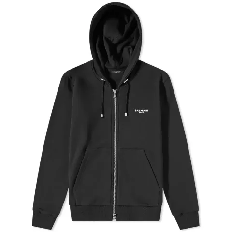 Zipped Balmain Flock Hoodie