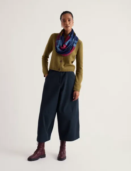 Seasalt Cornwall Merino Wool Rich Crew Neck Cardigan Olive