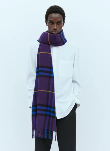Giant Check Cashmere Scarf