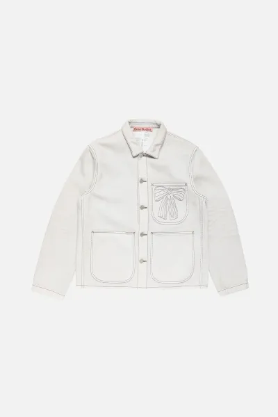 Denim blouson jacket