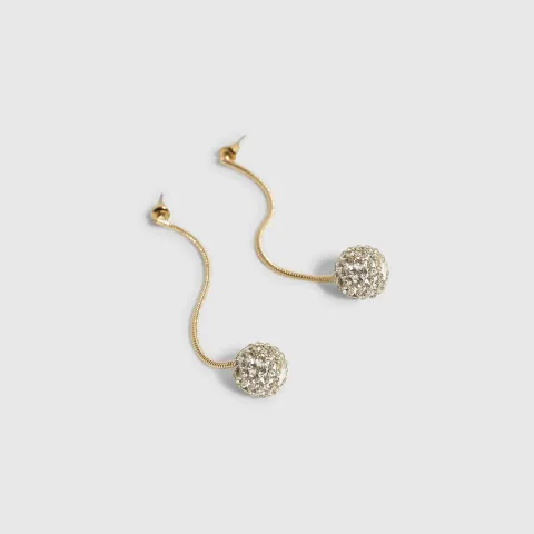 River Island Crystal Bead Drop Earrings