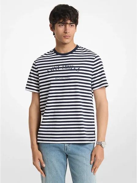 Provence Striped Cotton Jersey T-Shirt