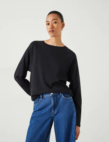 HUSH Pure Cotton Sweatshirt Black