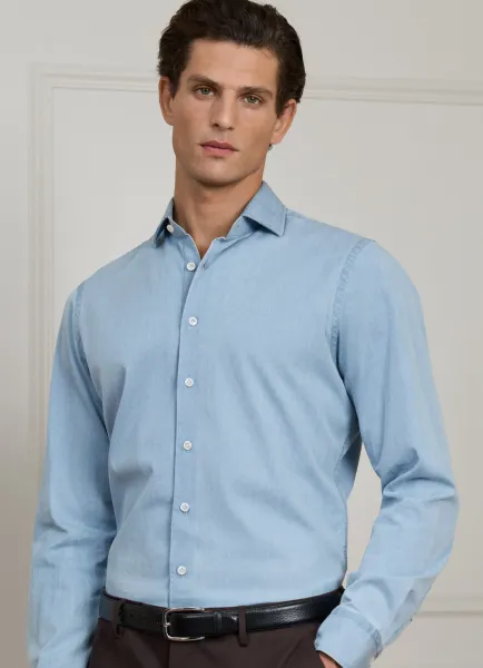 Hackett Tailored Fit Denim Shirt