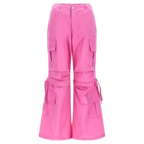 Freddy Cargo Trousers - High Waisted - Full Length - Pink