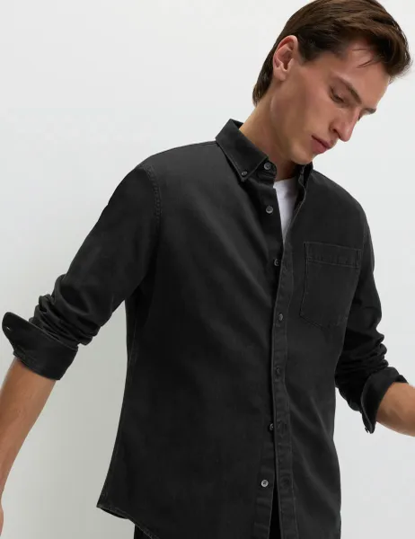 Marks & Spencer Denim Shirt Black
