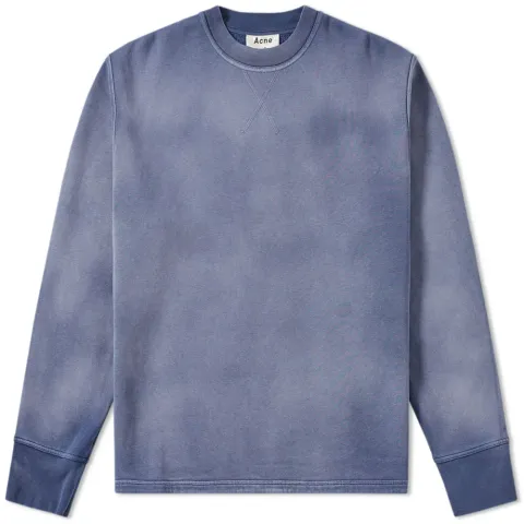 Filo Sprayed Jersey Leather Patch Crew Sweat