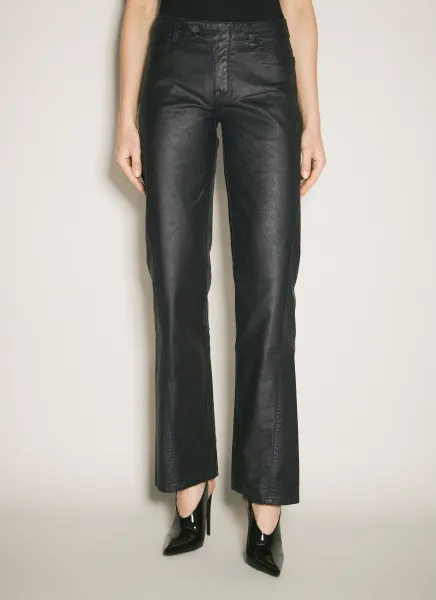 Waxed Straight Leg Pants