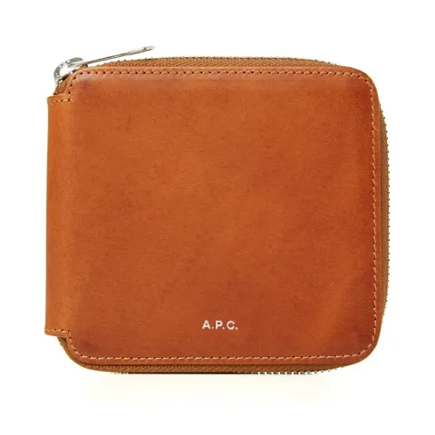 A.P.C. Leather Zip Round Wallet