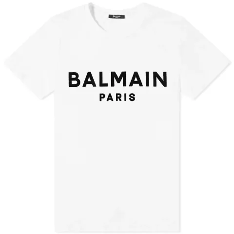 Flocked Paris Logo T-Shirt