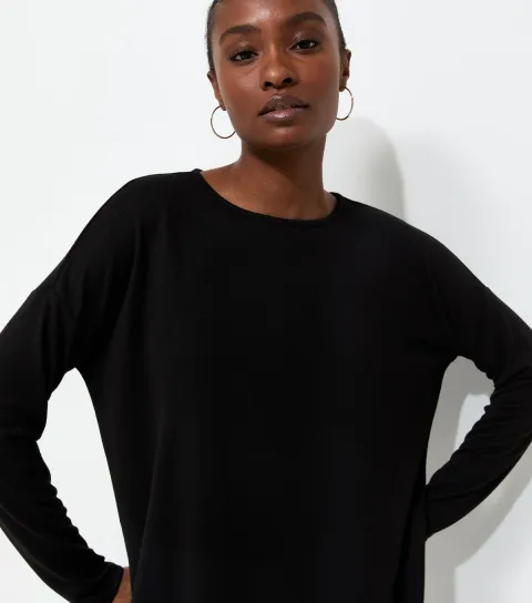 Women's Black Soft Touch Long Sleeve Top