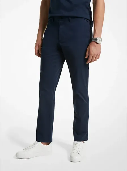 Slim-Fit Cotton Blend Chino Pants