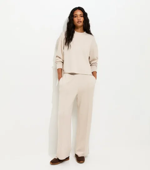 Women's Premium Stone Wide Leg Joggers