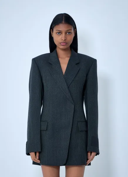 Tailored Wool Blazer Dress