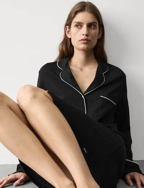 Autograph Cotton Modal Nightshirt Black