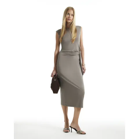 River Island Knot Front Drape Dress