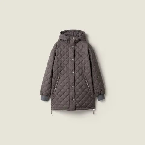 Technical pongé down jacket