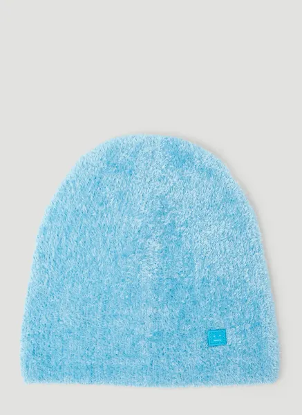 Fluffly Knit Micro Logo Beanie Hat