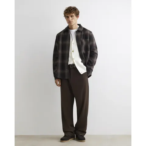 River Island Regular Fit Check Brushed Overshirt