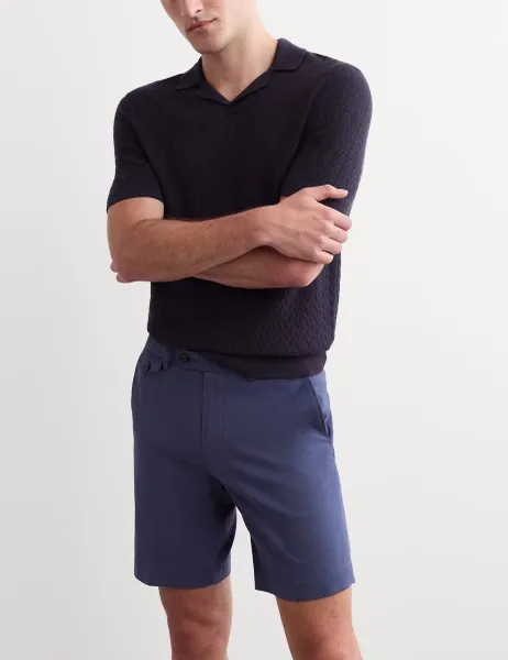 Jaeger Italian Cotton Shorts Dark Blue