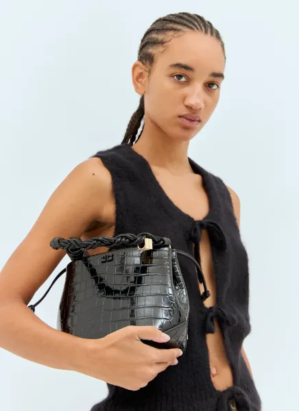 Bou Croc Embossed Bucket Bag