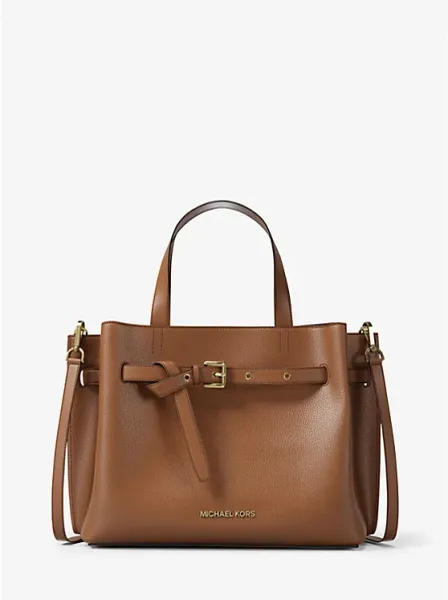 Michael Kors Emilia Medium Pebbled Leather Satchel