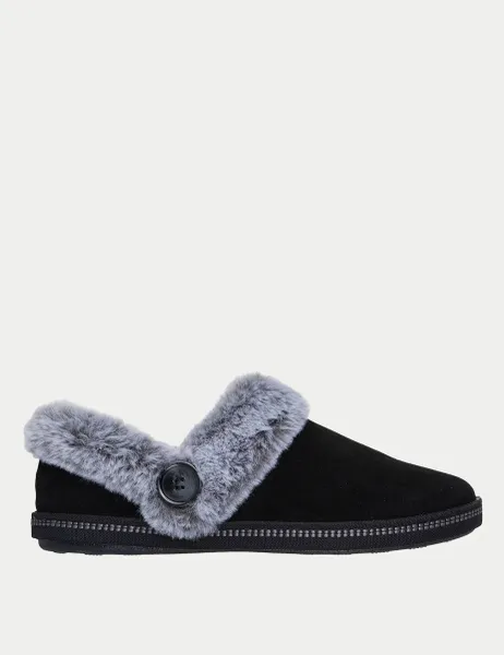 Skechers Cozy Campfire French Toast 2 Suede Mule Slippers Black