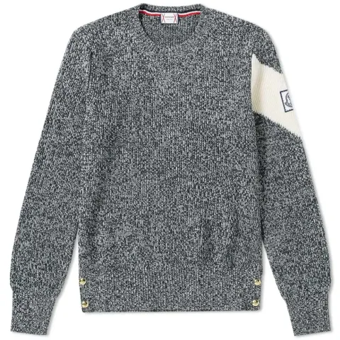 Gamme Bleu Chevron Marl Crew Knit
