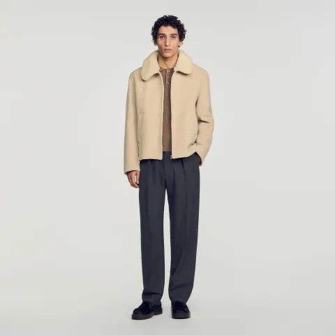 SANDRO Wool and cashmere jacket