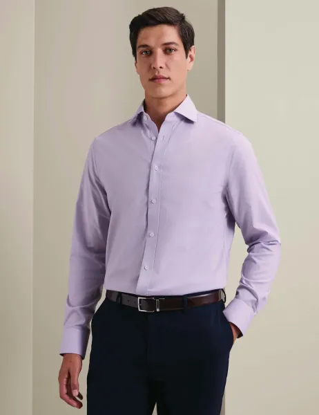 Charles Tyrwhitt Slim Fit Non Iron Pure Cotton Shirt Lilac