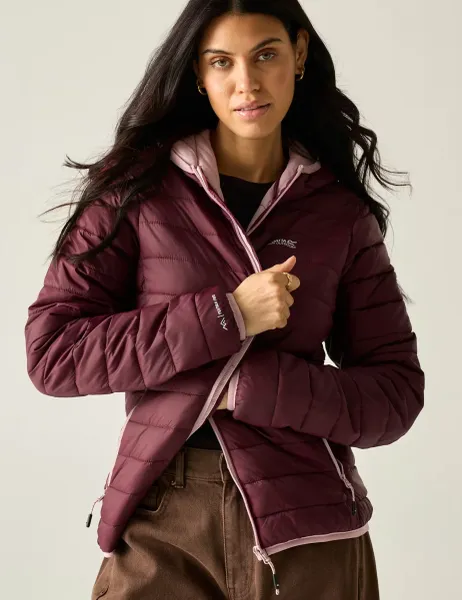 Regatta Marizion Hooded Quilted Padded Jacket Purple