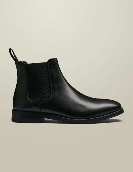 Charles Tyrwhitt Leather Chelsea Boots Black