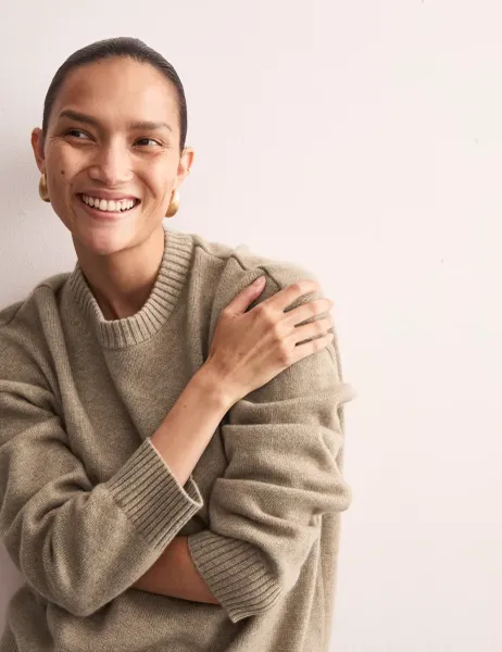 Jaeger Pure Cashmere Crew Neck Jumper Camel