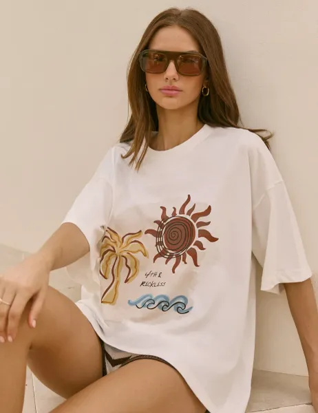Pure Cotton Printed T-Shirt White