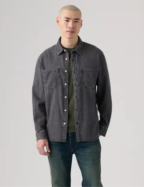 Levi's Levi's Relaxed Fit Pure Cotton Denim Overshirt Black