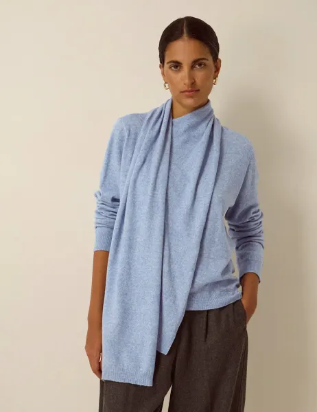 Monsoon Funnel Neck Jumper Blue