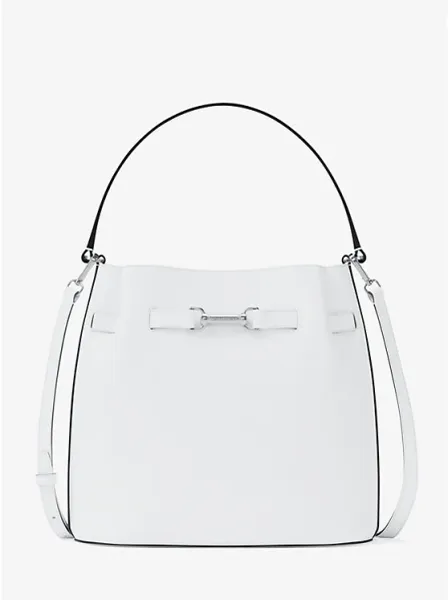 Carson Medium Pebbled Leather Convertible Bucket Crossbody Bag