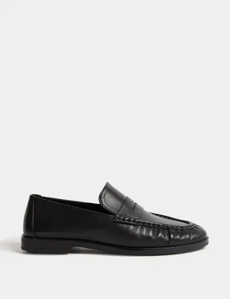 Marks & Spencer Leather Loafers Black
