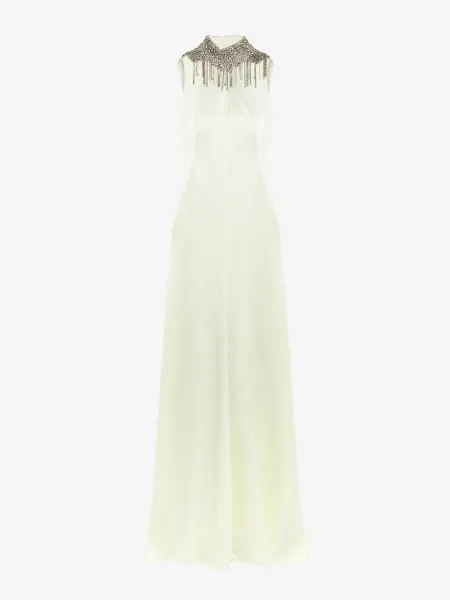 Chain Mail Embroidery Evening Dress