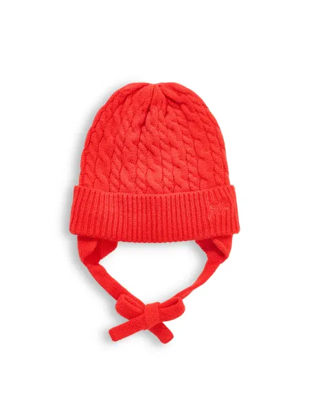 Damson Madder Turn-Up Tie Wool Beanie