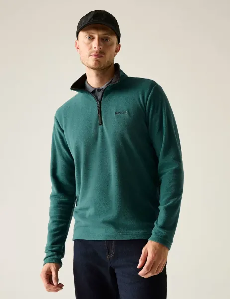 Regatta Thompson Funnel Neck Half Zip Fleece Green