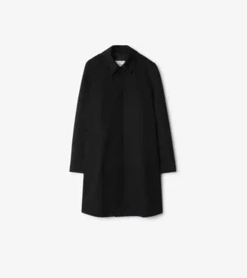 Mid-length Cashmere Car Coat in Black